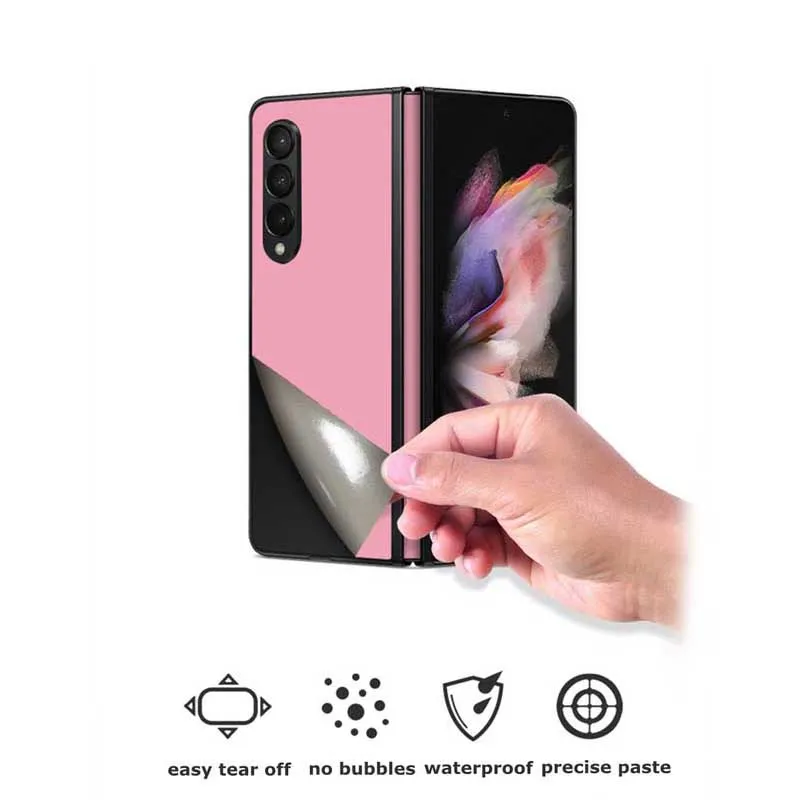 Цветная 3D наклейка на телефон с защитой от царапин для SAMSUNG Galaxy Z складная задняя