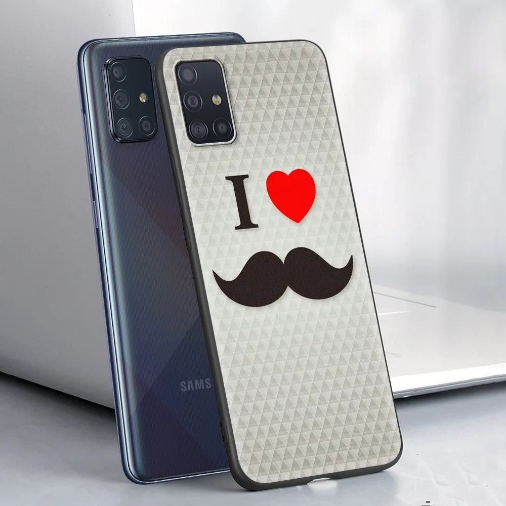 

Mustache Luxury Soft TPU Case for Samsung Galaxy A21S A51 A71 A12 A02S A21 EU A32 A52 A72 5G A41 A31 Phone Coque