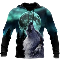 latest wolf and moon 3d full body printing unisex luxury hoodie mens sweatshirt street style zipper pullover casual jacket swea