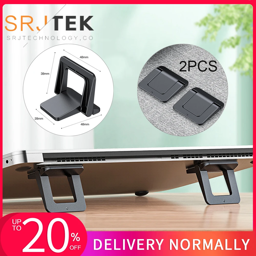 

2PCS Portable Laptop Invisible Stand Desktop Tablet Plastic Adhesive Foldable For Macbook Notebook Holder PC Computer Bracket
