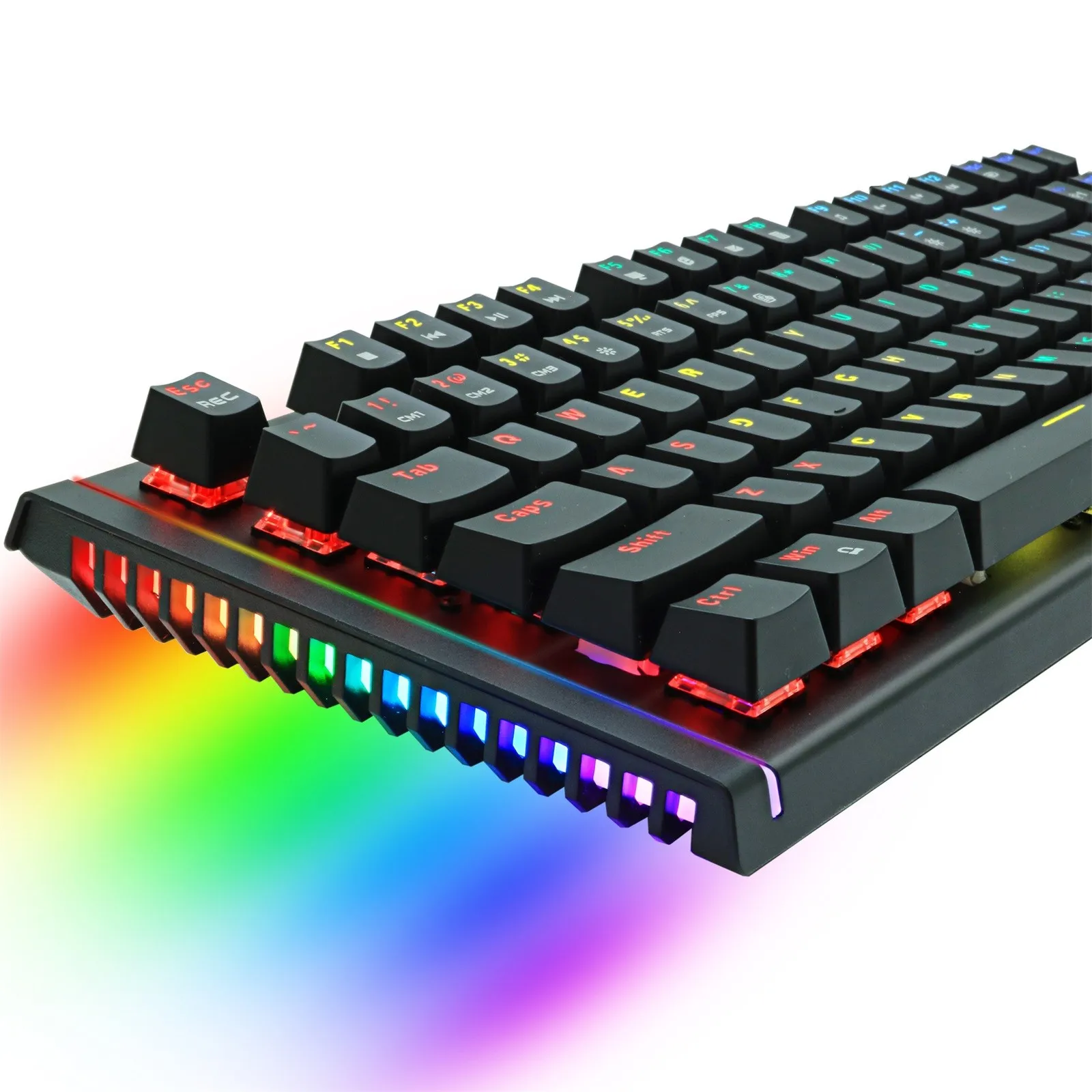 

ZUOYA X61 104 key Russian English LED RGB anti-ghost PC gaming keyboard, for PC