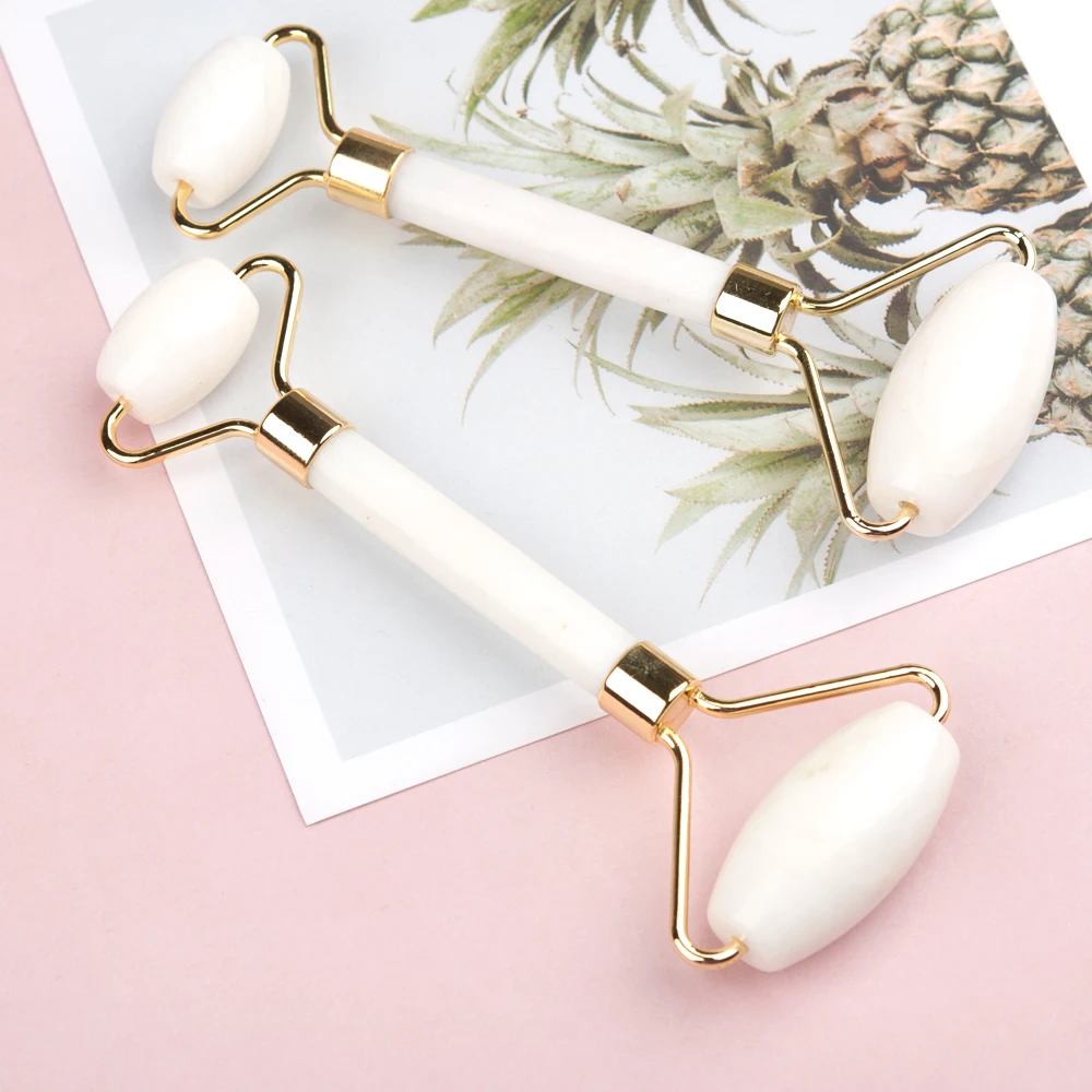 Массажер для лица с нефритовым роликом гуаша инструмент ухода за кожей и