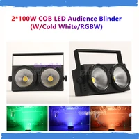 2pcslot two lens led blinder 2x100w cob light cold whitewarm white design or rgbw 4in1 style for theater concert stage dance