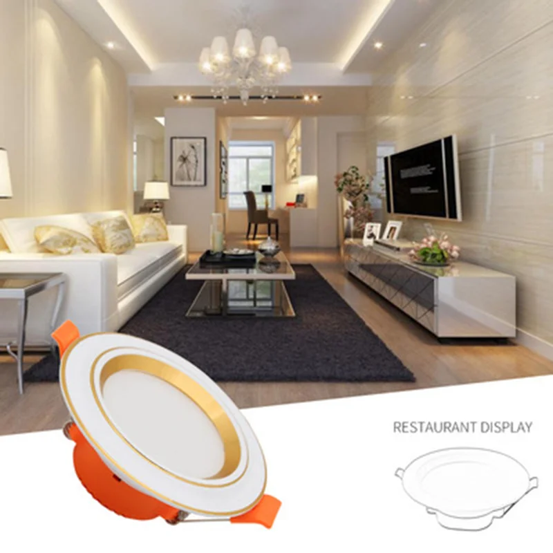 

LED Downlight Recessed Round LED Ceiling Light 220V Anti-glare and Scratch-resistant Indoor Lighting Warm White and Cool White