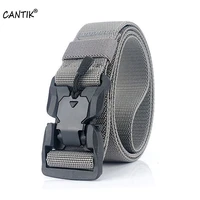 cantik quality fashion versatile elastic nylon belt slide pom magnetic hard plastic buckle accessories men 3 8cm width cbca143