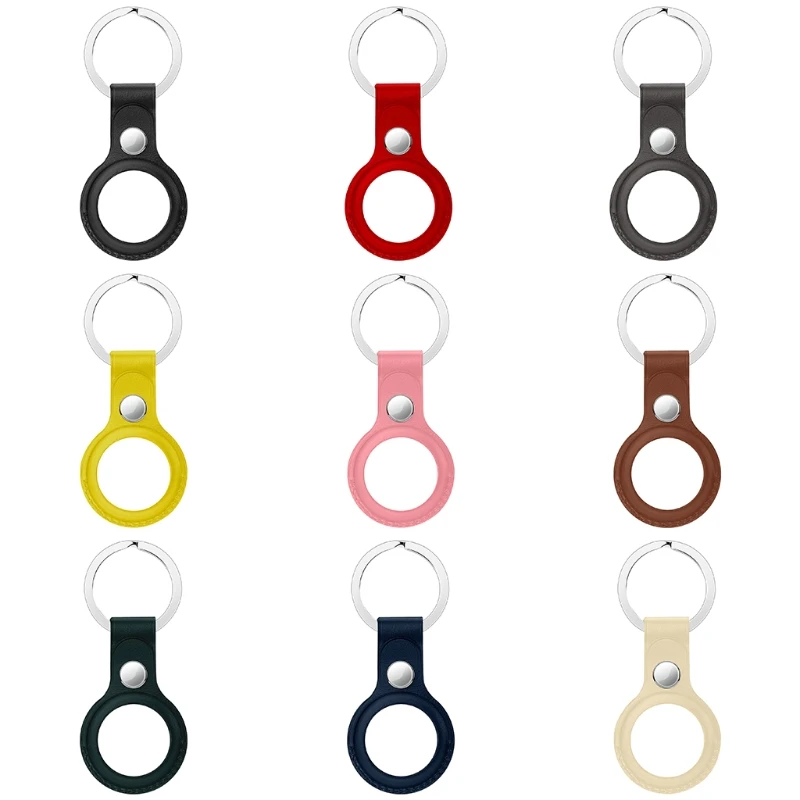 

Durable Protective Cover PU Leather Case Shell Location Tracker Protector for AirTags Bluetooth Tracker Accessories