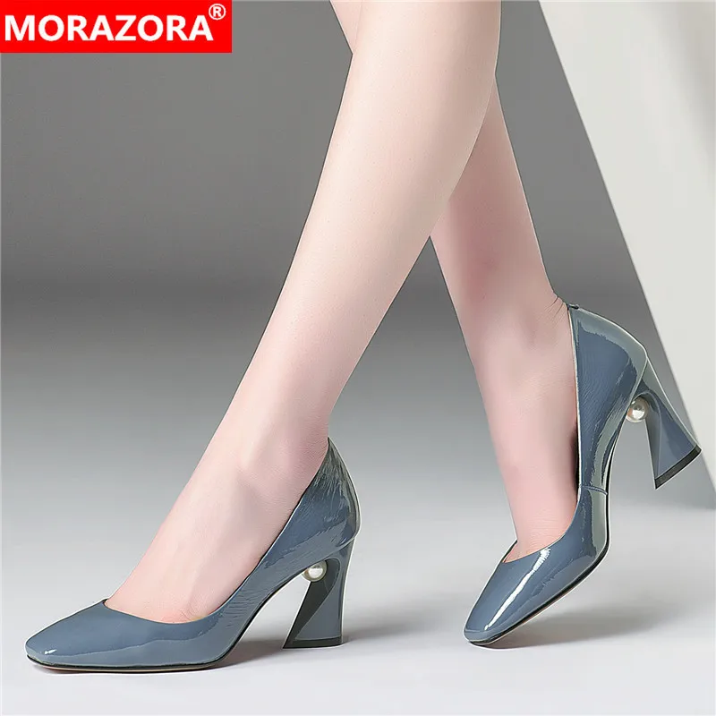 MORAZORA/2020 Новое поступление Модная свадебная обувь для вечеринки Туфли лодочки из