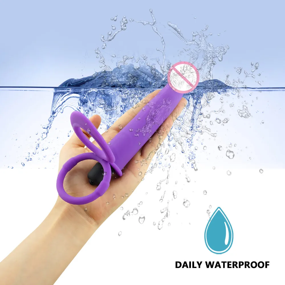 Двойное проникновение Вибратор для взрослых секс игрушки начинающих массаж