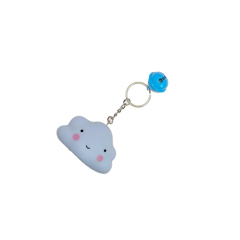 

2020 New Touch Touch Luminous Smiley Face Stars Moon Clouds Pouch Keychain Creative Valentine's Day Present Crafts Gift Pendant