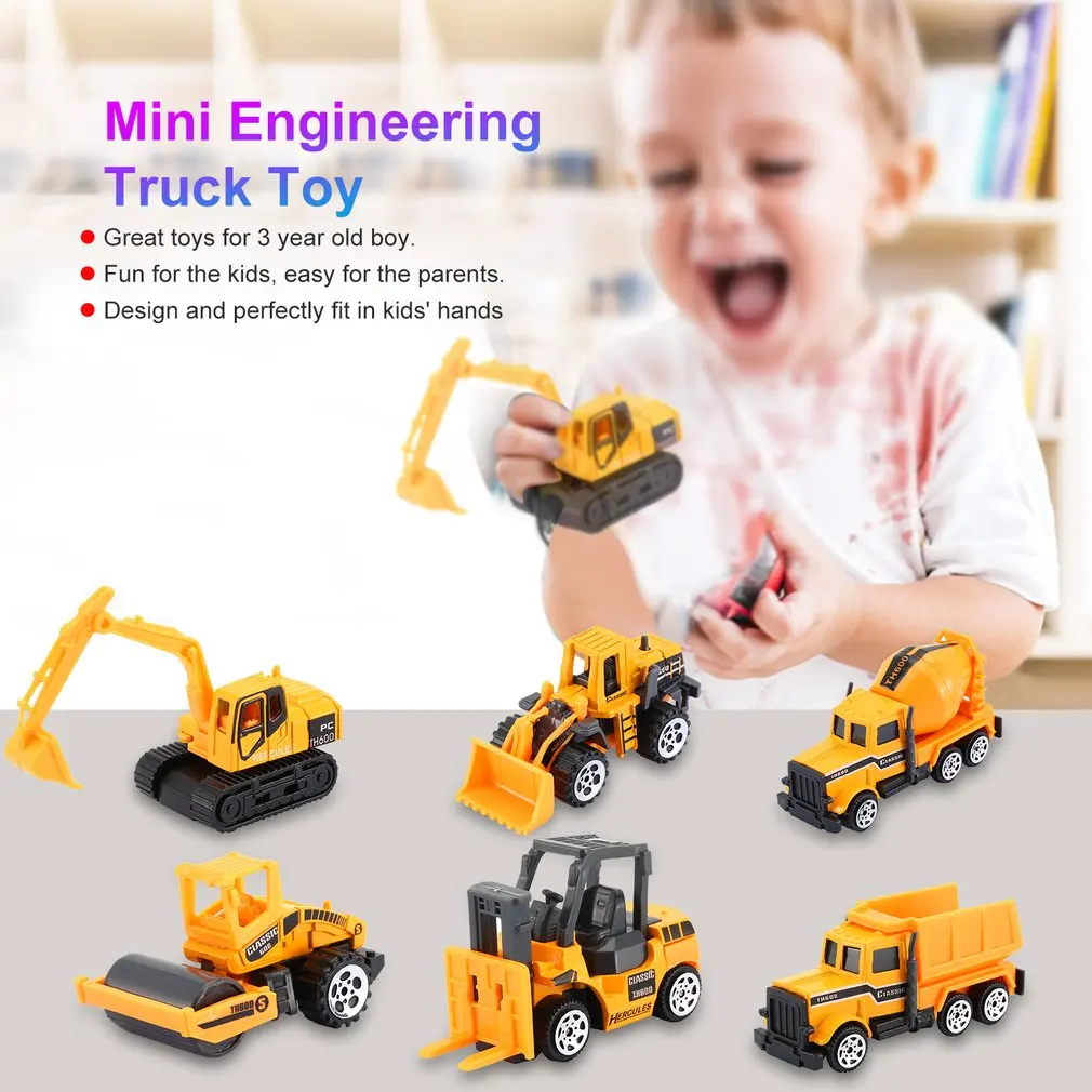 

Mini Alloy Engineering Car Model Tractor Toy Dump Truck Model Classic Toy Small Vehicles Birthday Gift For Boys