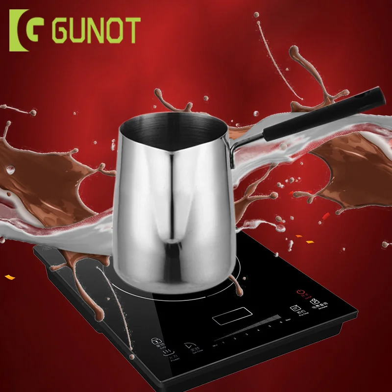 GUNOT прочный Moka кофейник из нержавеющей стали, турецкий чайник, чайник, Кофеварка, бариста, инструменты, индукционная плита