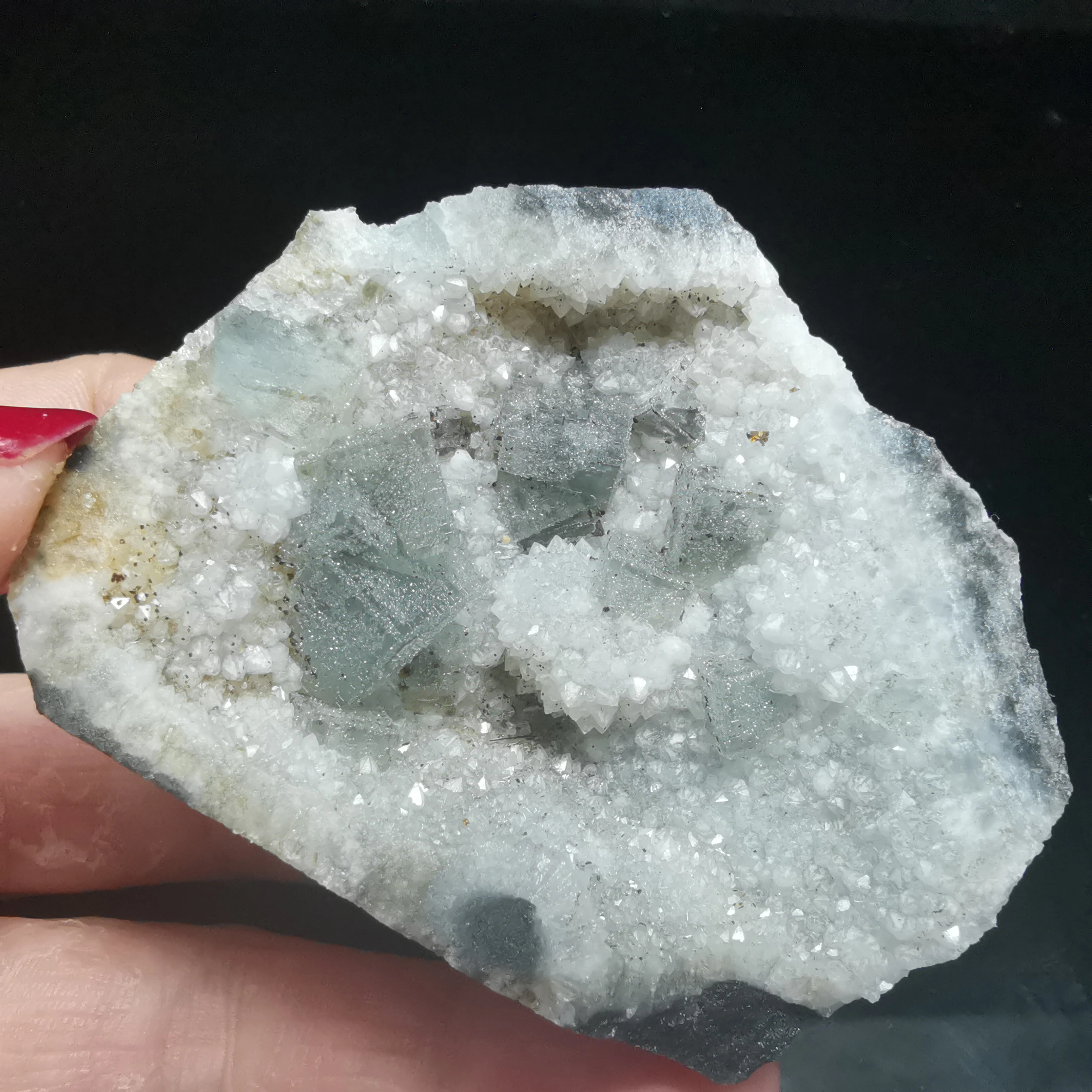 

59.8g.Natural green blue fluorite, crystal mineral crystal specimen