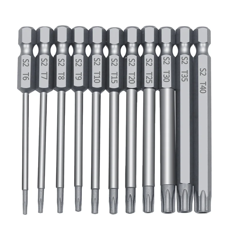 

11pcs 12pcs Security Bit Set Tamper Proof Drill Screwdriver Bit Screw Driver Bits Torx Flat Head 1/4" Hex Driver Bits