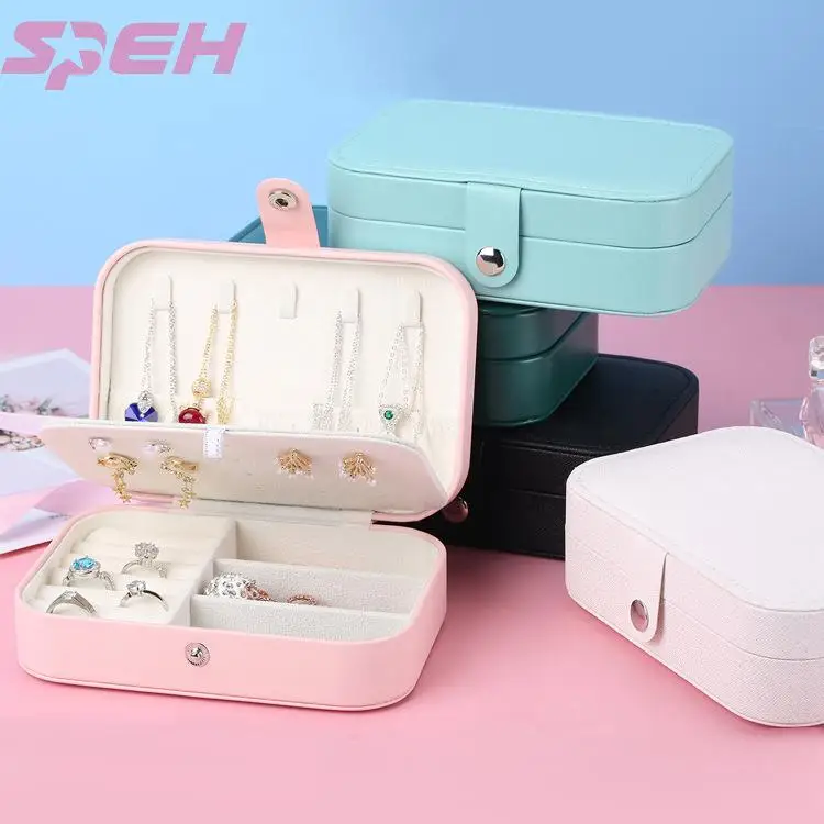 

Portable jewelry box Korean necklace earrings earrings drop ring travel storage box set hand jewelry