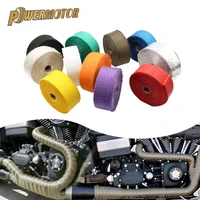 5cm5m motorcycle exhaust heat wrap thermal exhaust tape for motorcycle fiberglass heat shield tape with stainless ties