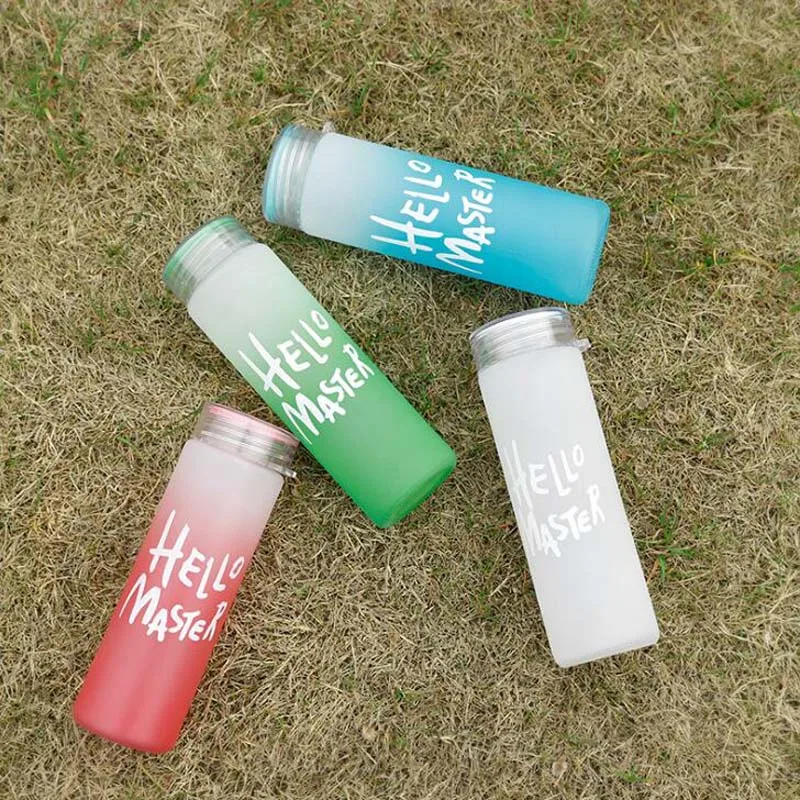 Портативная Спортивная бутылка для воды 400 мл стеклянный походный чайник отдыха