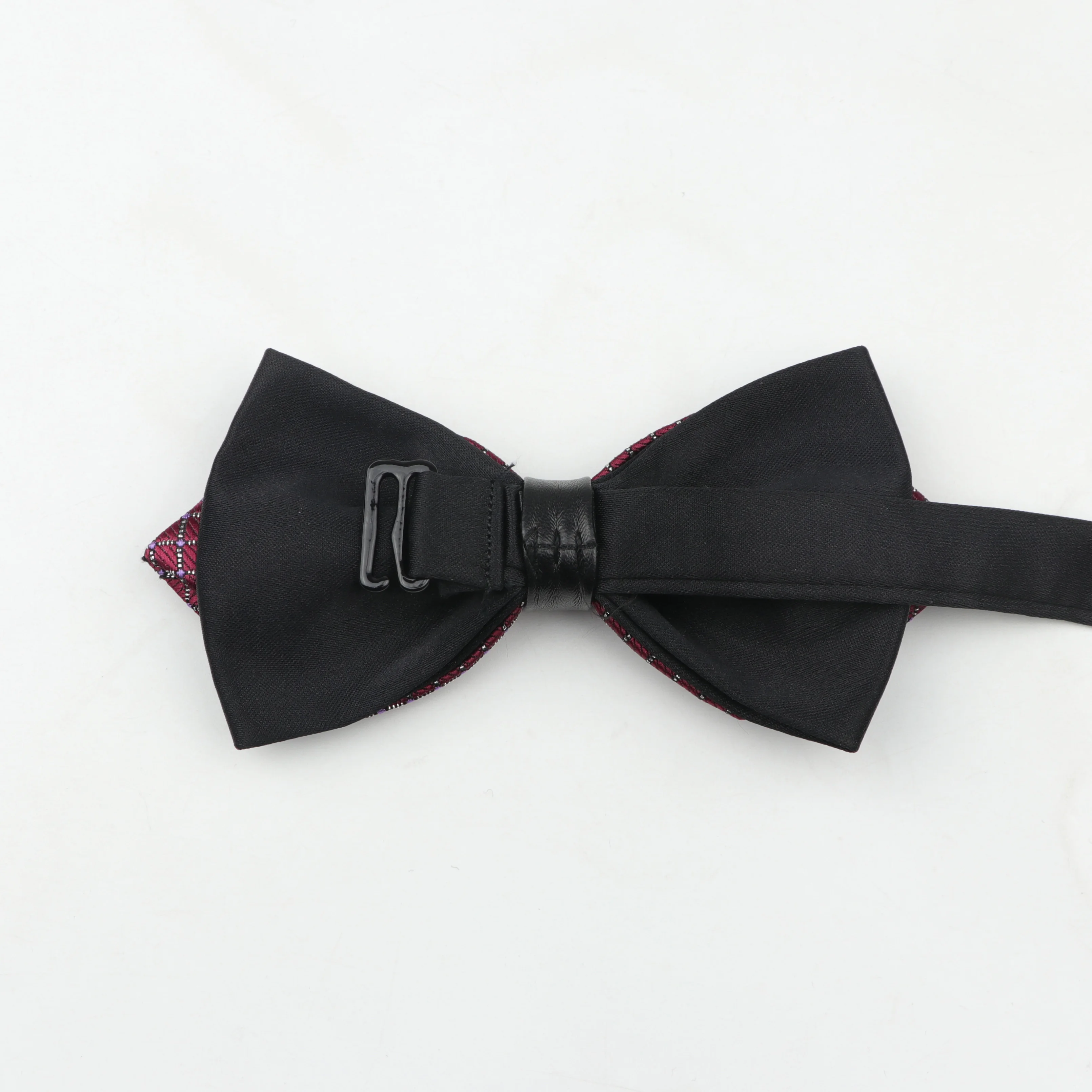 Men Leather Buckle Bowtie Plaid Butterfly Knot Mens Accessories Luxurious Bow Tie Black Cravat Formal Suit Wedding Ceremony Ties