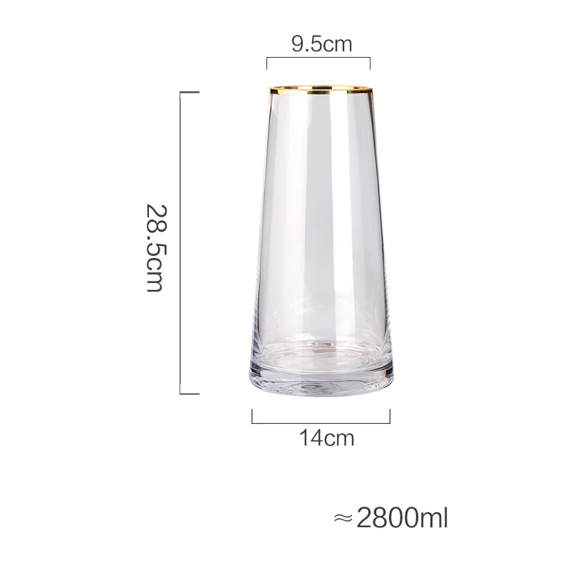

Light Luxury Phnom Penh Glass Vase Transparent Home Livingroom Decoration