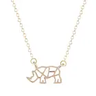 Женское ожерелье с подвеской в форме контура носорога OMY