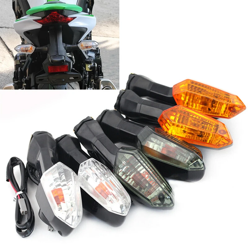 Luz indicadora de giro para motocicleta, lente de lámpara para KAWASAKI Z125, Z250, Z400, Z300, Z650, Z750, Z800, Z1000, VERSYS 650/1000 ER-6N