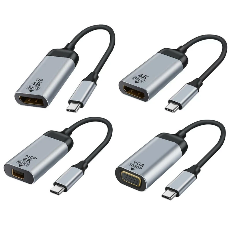 

Type-C USB C to HDMI-compatible/DP/Mini DP/VGA/Rj45 Cable Connector Converter