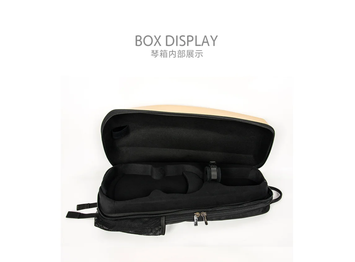 Carbon fiber PC material violin backpack violin case 4/4 3/4 1/2 1/4 with bow case enlarge