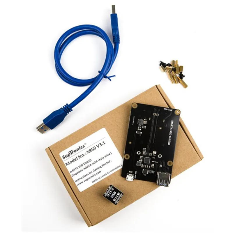 Плата расширения диска Raspberry pi X850 mSATA SSD поддерживает 1 ТБ USB 3 0|Аксессуары для