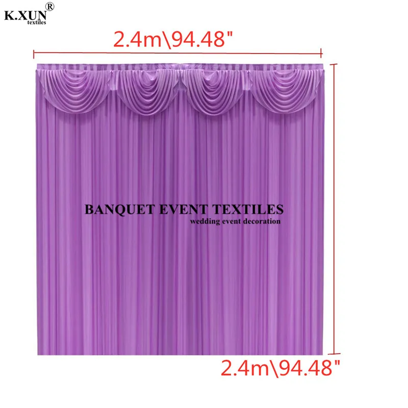 

Плиссированный свадебный фон из ледяного шелка, занавеска с верхней занавеской, драпировка, фон для сцены, украшение для вечевечерние