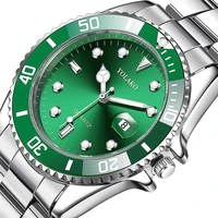 yolako top brand casual sport watches for men green luxury military steel date wrist watch man clock fashion mens wristwatch