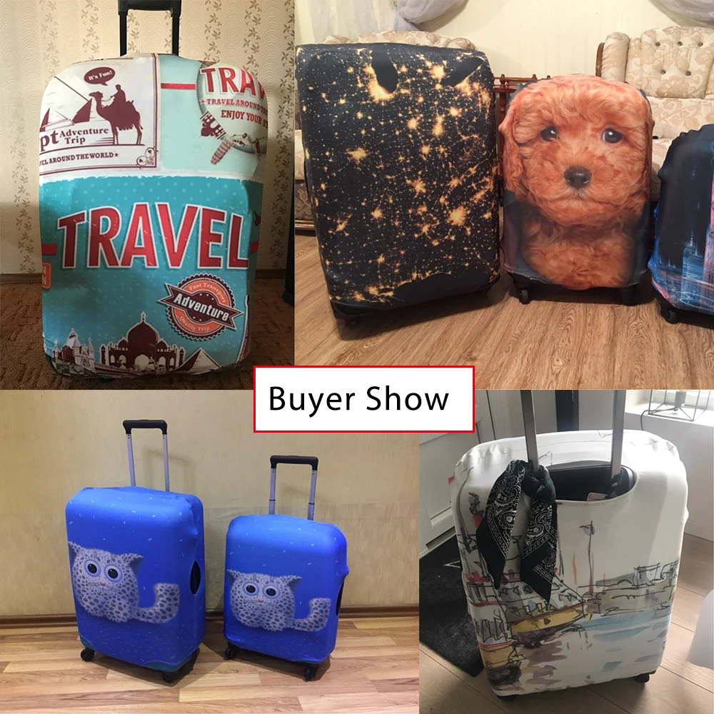 Чехол для чемодана чехол бульдога Doberman серая такса собака животное защитный