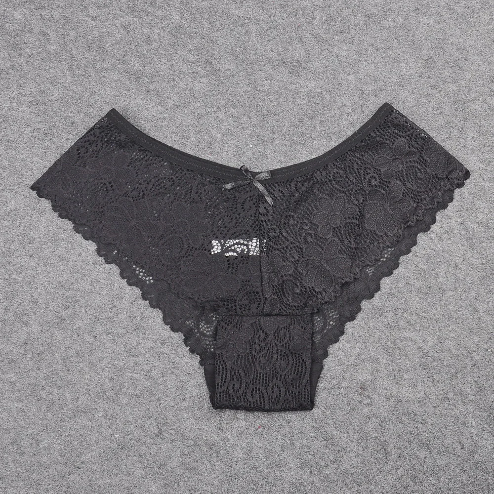 Полностью кружевные трусики для женщин Прозрачное нижнее белье женские