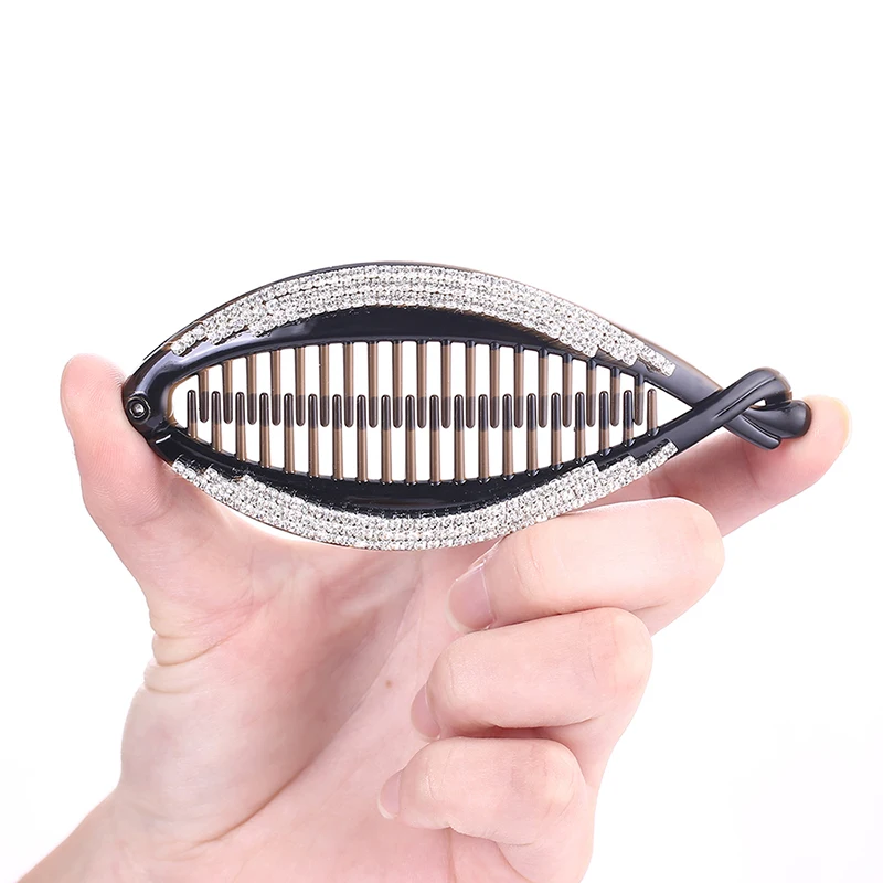 Женские заколки-когти в форме рыбы стразы модные заколки для волос