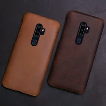 Genuine Leather Phone Case For OPPO Find X2 R15 R17 Reno Z 2Z 2F 3 4 Pro Ace 2 A5 A9 2020 A11X K3 K5 Crazy Horse Skin Back Cover