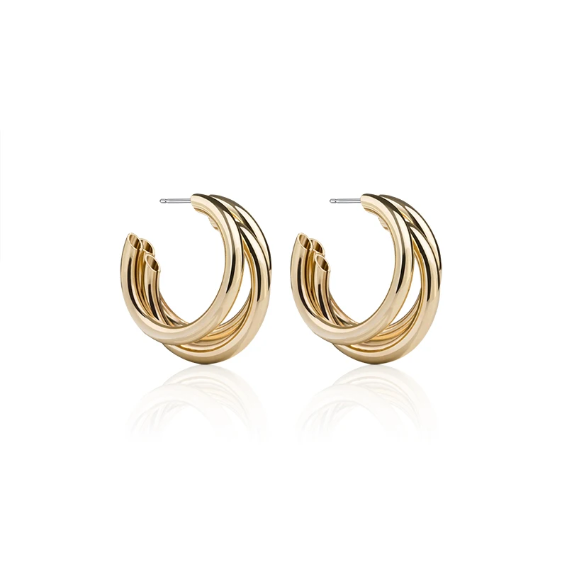 

Gold Hoop EarringsFor Women Metal Simple Large Drop Earring Korean Vintage Tous Jewelry 2021 Moda Ppendientes Cadeau Femme oro