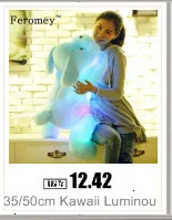 35/50 см Kawaii световой собака плюшевая Тедди Куклы игрушки Красочный Светодиодный светящийся щенок собака мягкие игрушки Для детей подарок на день рождения
