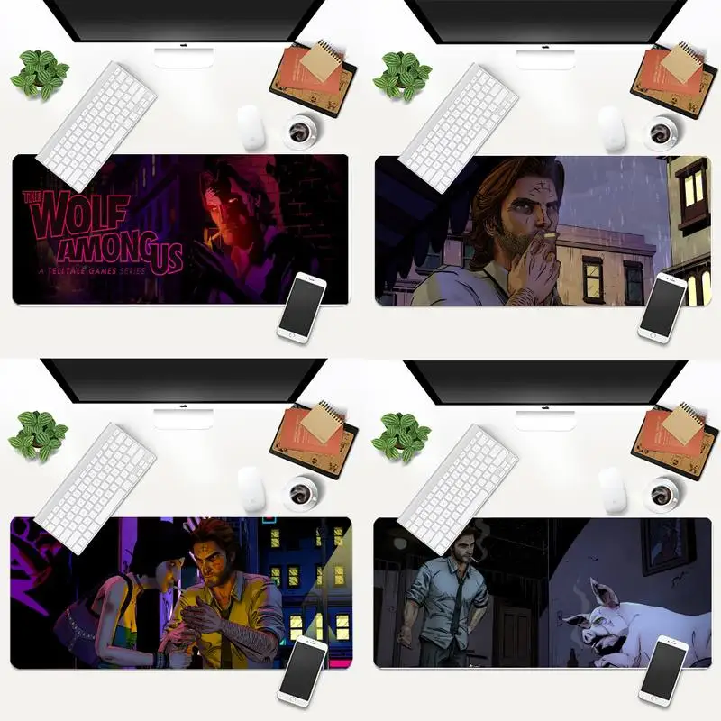 

The Wolf Among Us Keyboards Rubber Gaming mousepad Desk Mat Animation XL Large Gamer Keyboard PC Desk Mat Takuo Tablet Mousepads