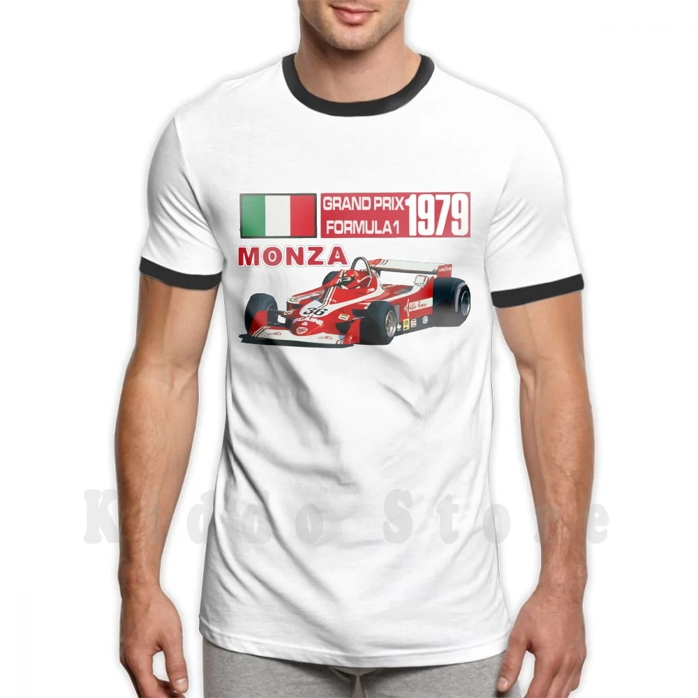 

1979 Italian Grand Prix Monza T Shirt Cotton Men Diy Print Cool Tee Racing Grand Prix Race Track Race Tracks Monaco Grand Prix