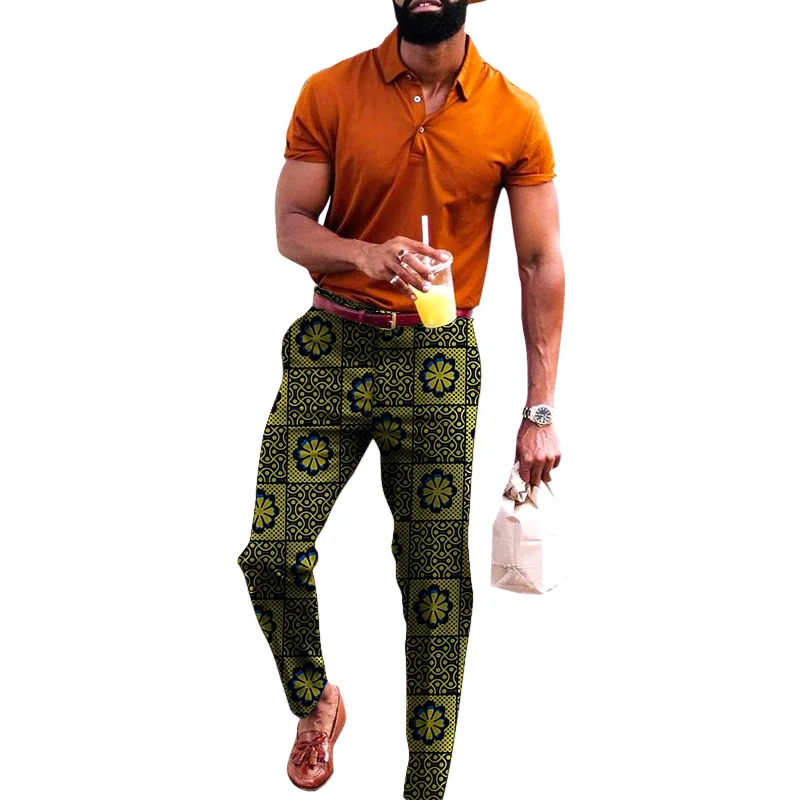 

Повседневные мужские брюки в нигерийском стиле с ярким африканским принтом, мужские брюки на заказ, одежда для вечеринки