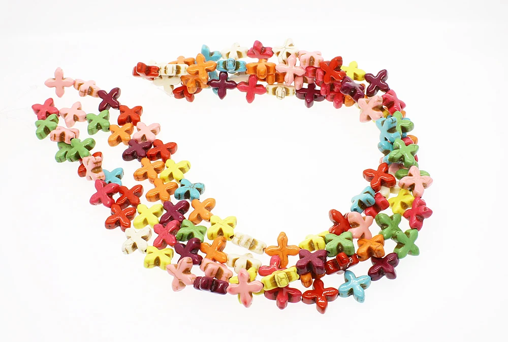 Модные бусины из натурального камня полудрагоценные камни в форме креста