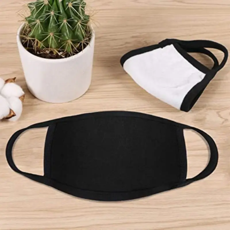 

Unisex Black Mouth Mask Washable Cotton Dust Reusable 3 Layers