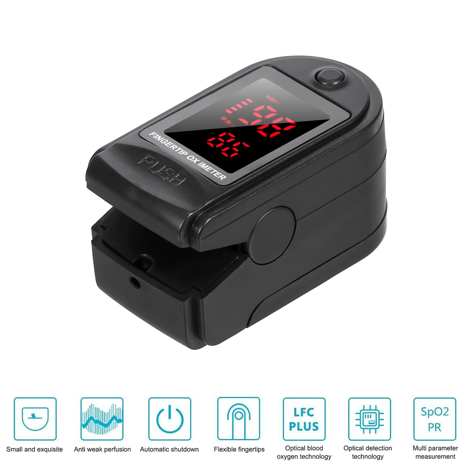 ПульсоксиметрПортативный монитор уровня кислорода в крови Пальчиковый