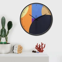 nordic style modern minimalist art wall clock round metal living room new personality creative home atmospheric clock
