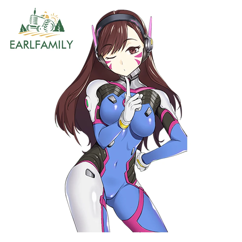 EARLFAMILY, мультяшная красота, авто стиль, сексуальная девушка, аниме, автомобильная Наклейка на окно, бампер, мотоцикл, наклейка, водонепроницаемая, автомобильная наклейка - Название цвета: Style C