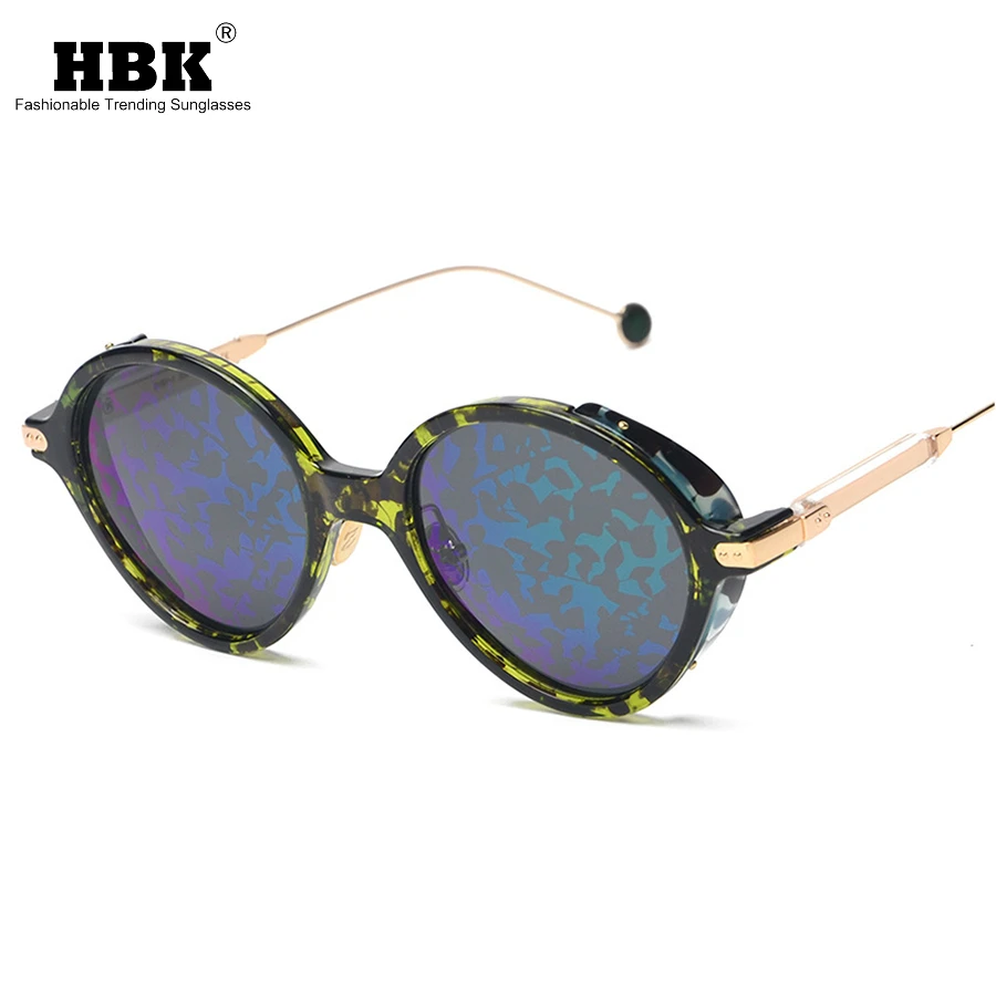 

Round Polarized Sunglasses High Quality Women Shades Unique Leopard Pattern Design Vintage Driving Men Oculos Feminino UV400 New