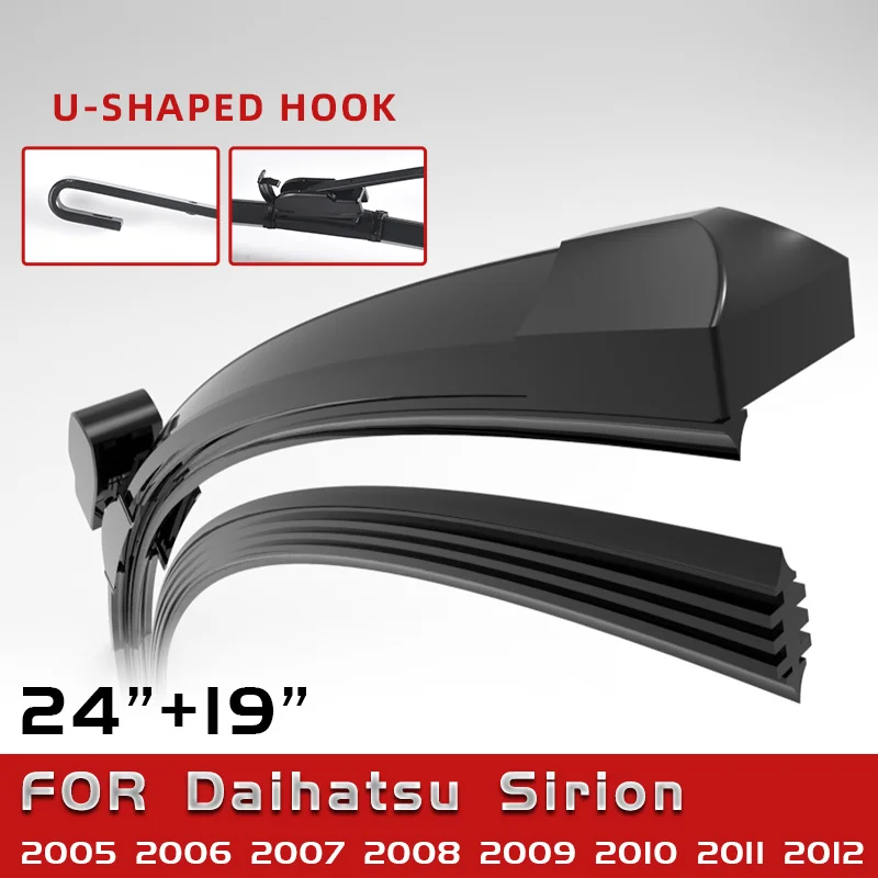 

Double Sided Rubber Windscreen Wiper Front Wiper Blades For Daihatsu Sirion 2005-2012 20"+16"