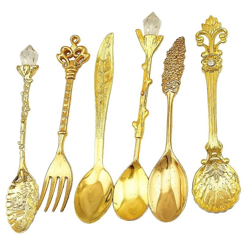 

Металлические винтажные чайные ложки MR 6 шт.