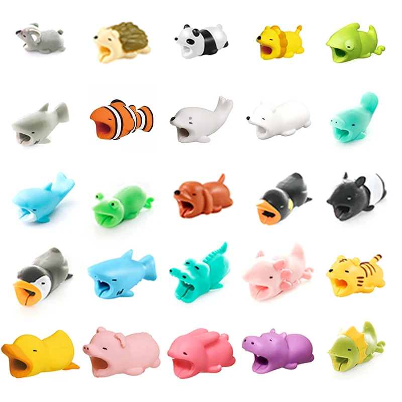 

New Cartoon Animal Cable Protector Usb Line Earphone Cable Protector Charger Cartoon Bite Data Line Protectors Cable Organizer