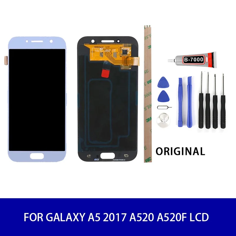 Оригинальный супер Amoled для Galaxy A5 2017 A520 A520f ЖК дисплей сенсорный экран панель