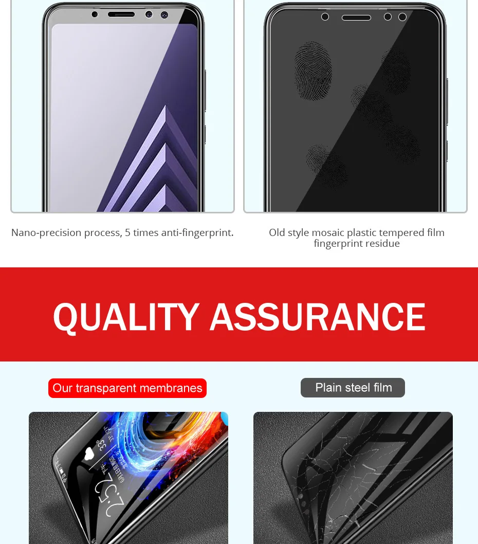 3 шт полное покрытие Защитное стекло для samsung Galaxy A5 A8 A7 закаленное стекло для samsung A6 A9 J4 J6 PLus защита экрана