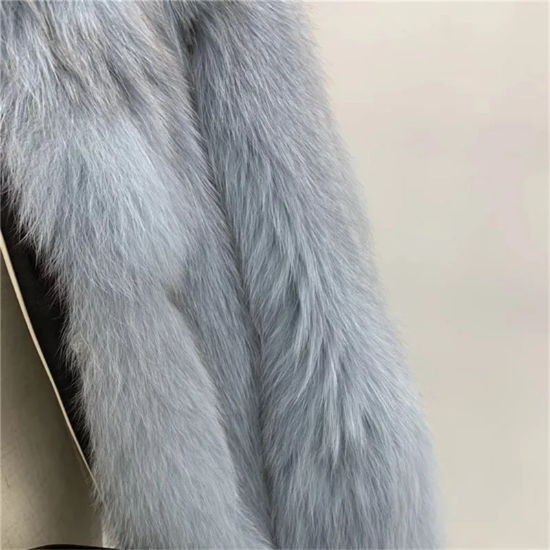 Abrigos mujer invierno шуба из натурального Лисьего меха женская зимняя короткая Повседневная мотоциклетная Лоскутная куртка из натуральной кожи Верхняя одежда